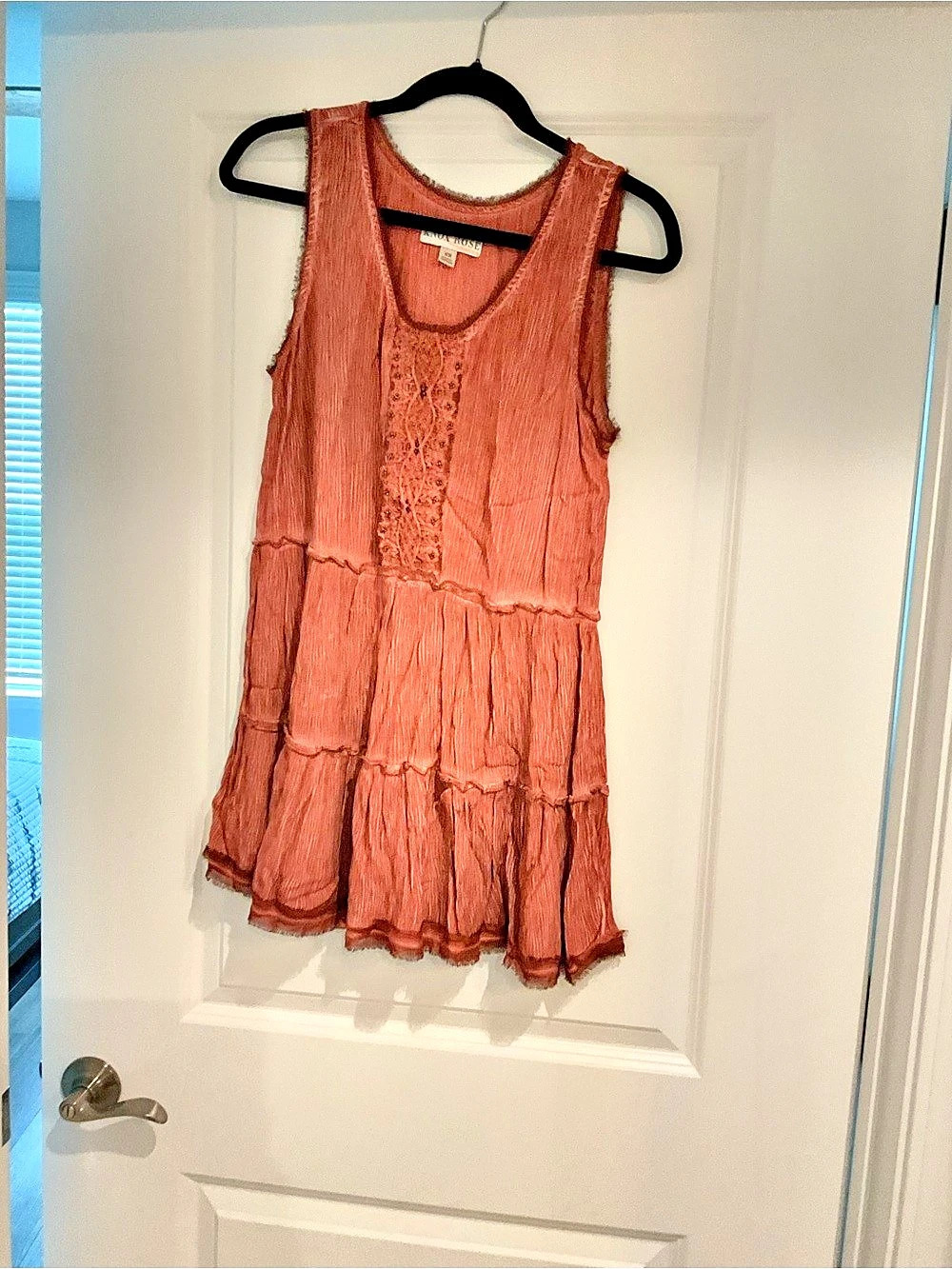 Knox Rose Tiered Rust Colored Tunic Size XS